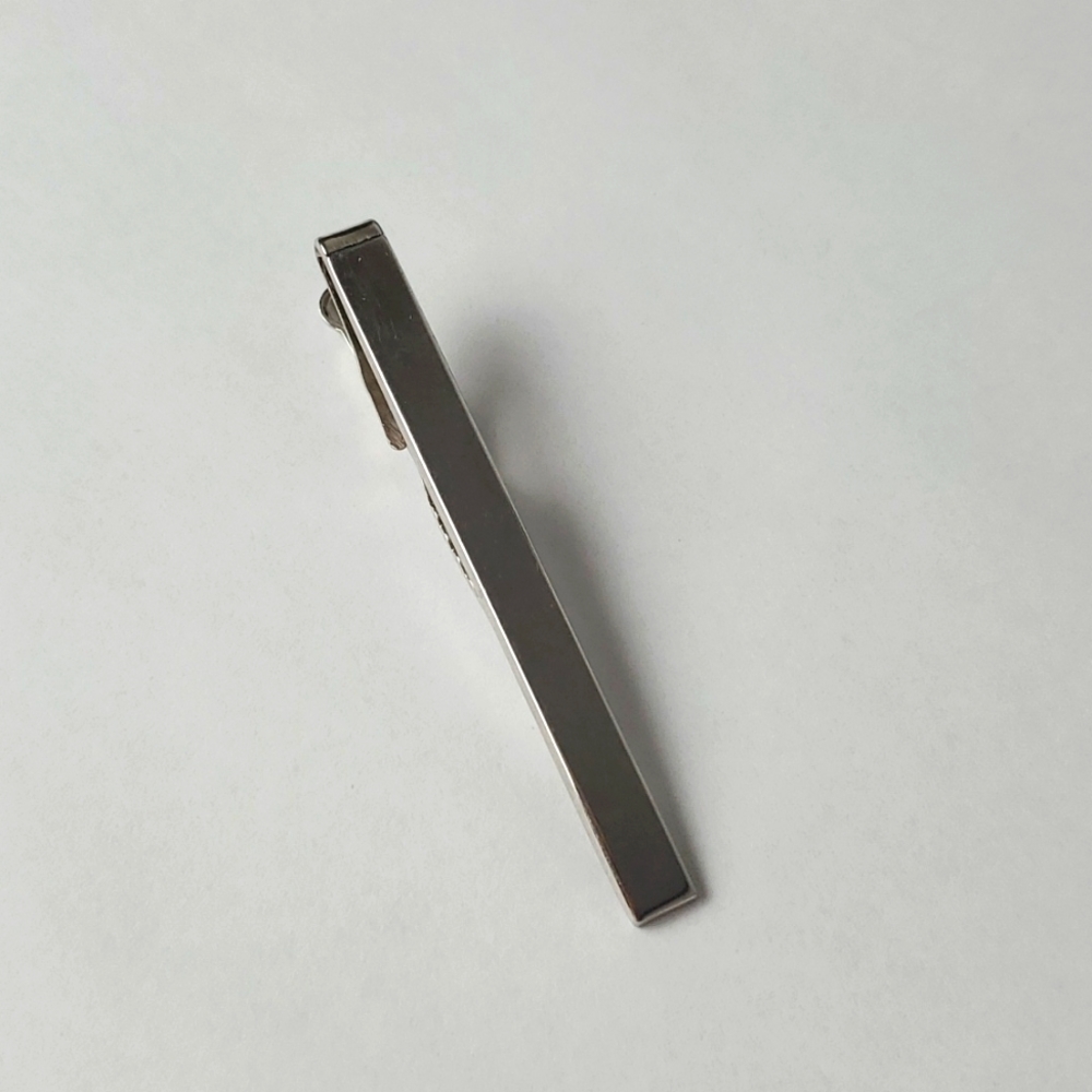 Vintage Foster USA Classic Tie Clip Silver Tone  Jewelry